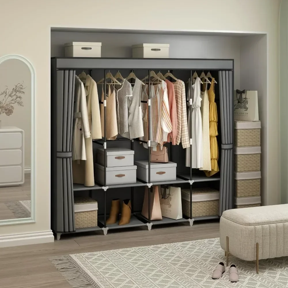 &67 Inch Portable Closet Wardr - đánh giá và giá Wardrobe Closet Portable Fabric Cover
