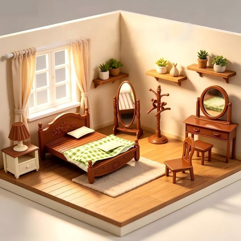 New Doll House Miniature Furni - đánh giá và giá Bedroom Furniture