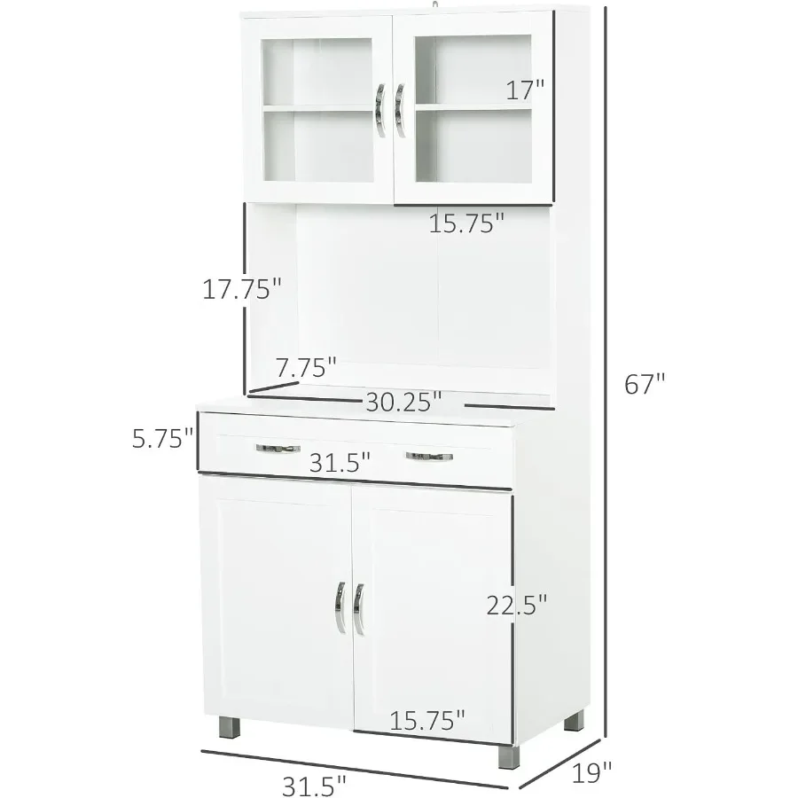 67 Pantry Cabinet Kitchen Hutc - đánh giá và giá Storage