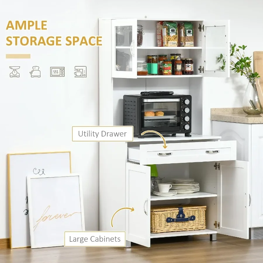67 Pantry Cabinet Kitchen Hutc - đánh giá và giá Storage