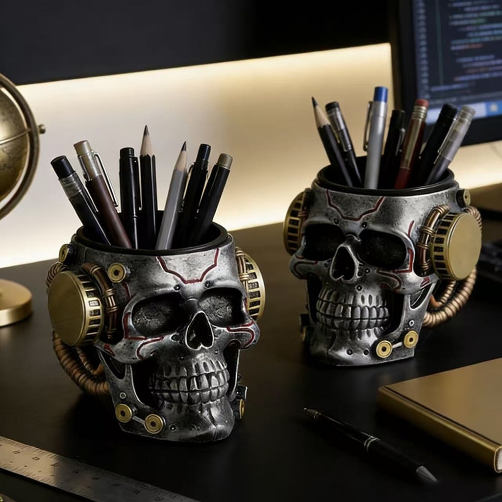 Cyberpunk Mechanical Skull Pen - đánh giá và giá Office Furniture