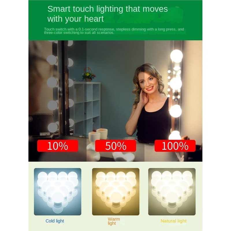 USB Rechargeable LED Vanity Li - đánh giá và giá Dressing Table Vanity With Lighted Mirror