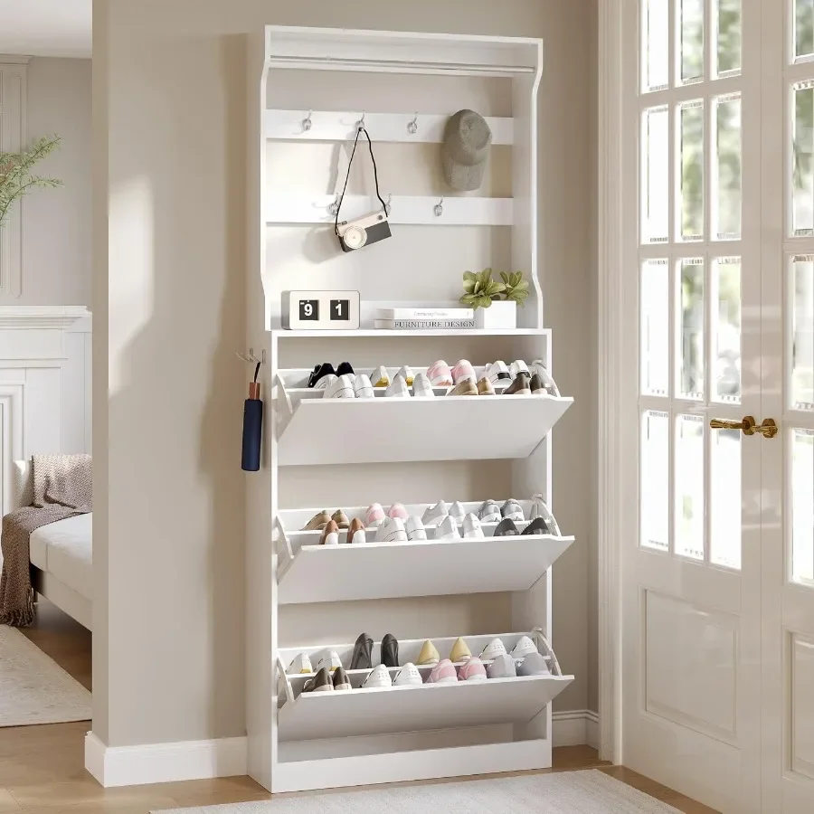Tall shoe cabinet with coat ra - đánh giá và giá Storage