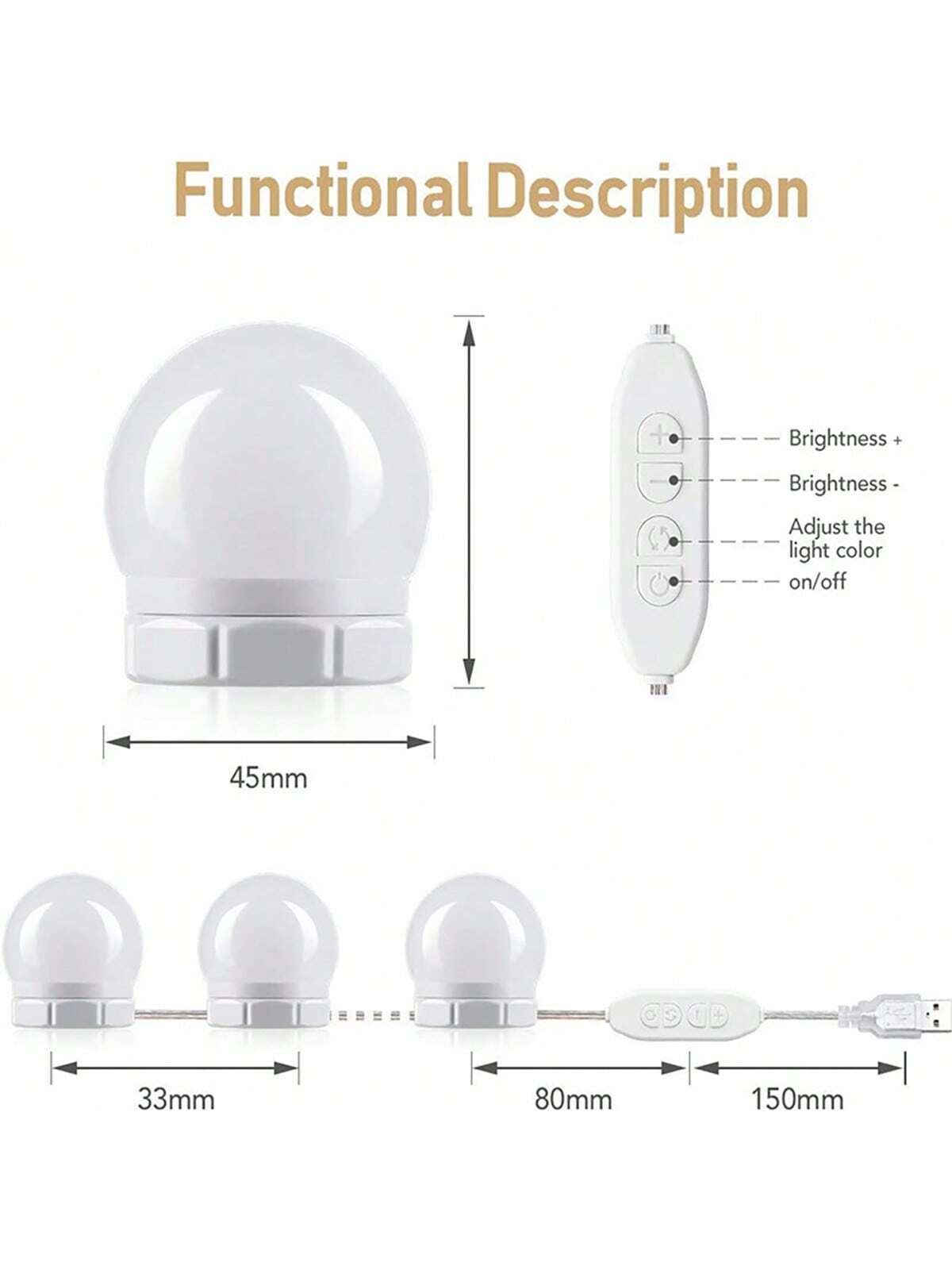 New Detachable Bulbs Professio - đánh giá và giá Dressing Table Vanity With Lighted Mirror